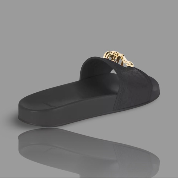 Versace Gold La Medusa Gomma Slides - Picture 3 of 6